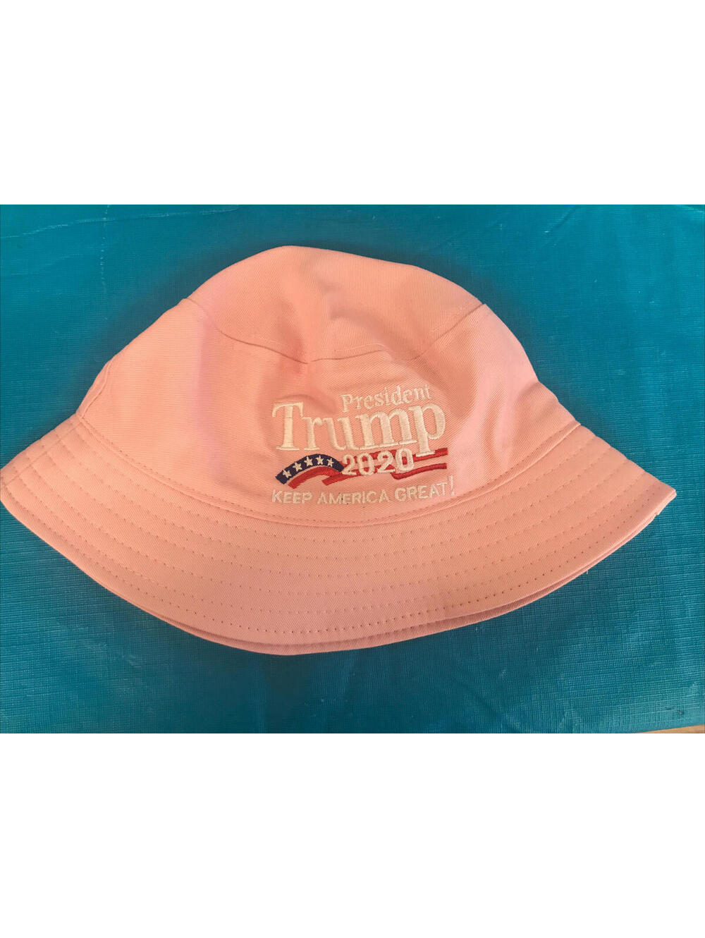 Pink Bucket Hat. “President Trump 2020. Keep America Great. Embroidered. New